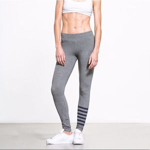 SUNDRY Yoga Pant Stripes Heather Grey Size 1 NWT